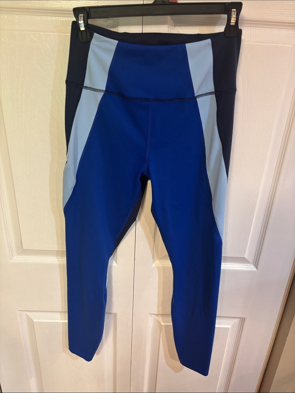 Sincerely Jules Blue Colorblock High-Waist Leggings